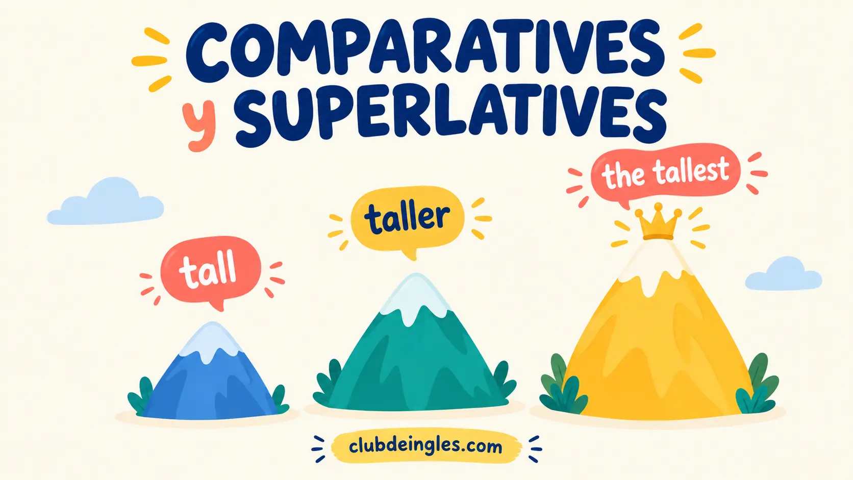 Comparativos y superlativos en inglés: tall, taller, the tallest
